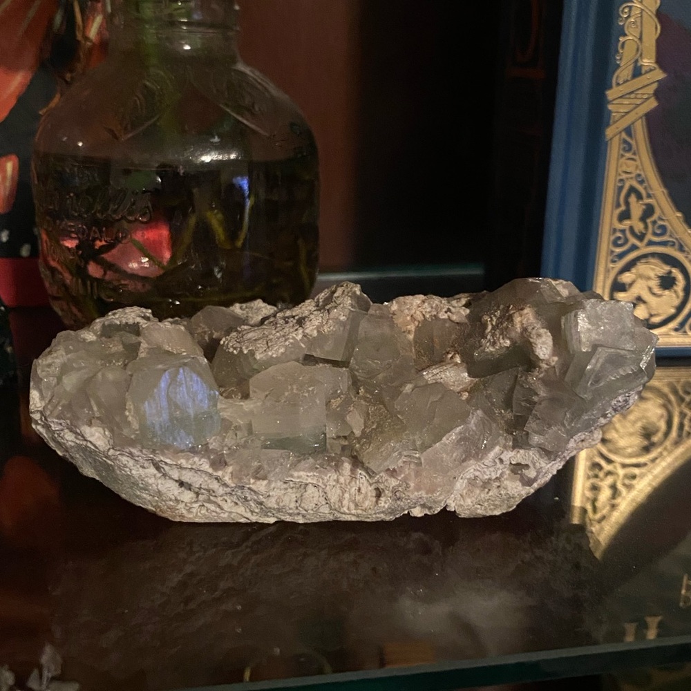 Selenite geode cluster